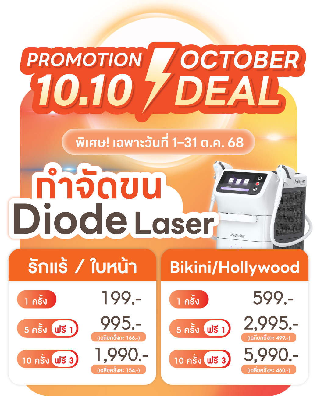 Line laser hair